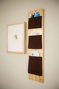 DIY Leather Mail Organiser