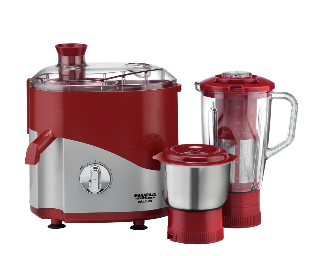 Odacio Dlx Cherry Red 550W Juicer Mixer Grinder Online Maharaja Whiteline