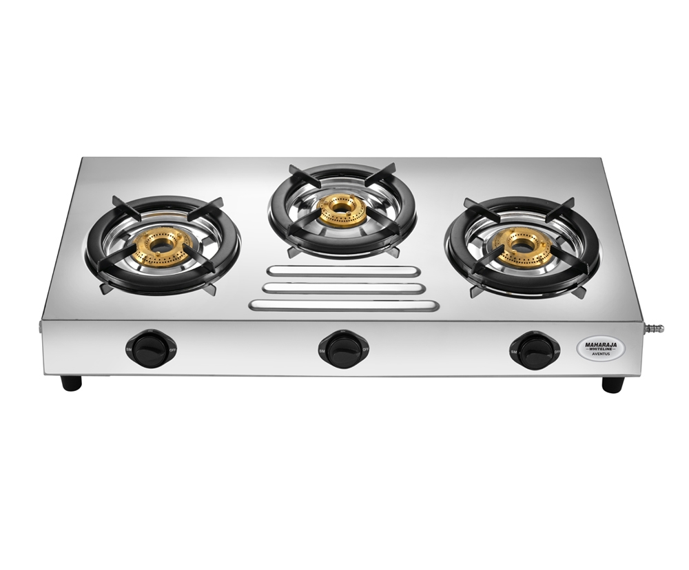 Buy online stainless steel three burner cooking range in India at